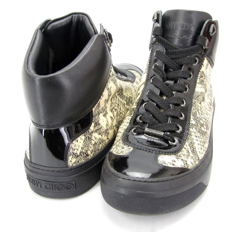 JIMMY CHOO◇ハイカットスニーカー/41/ブラック - www.sleepontario.com