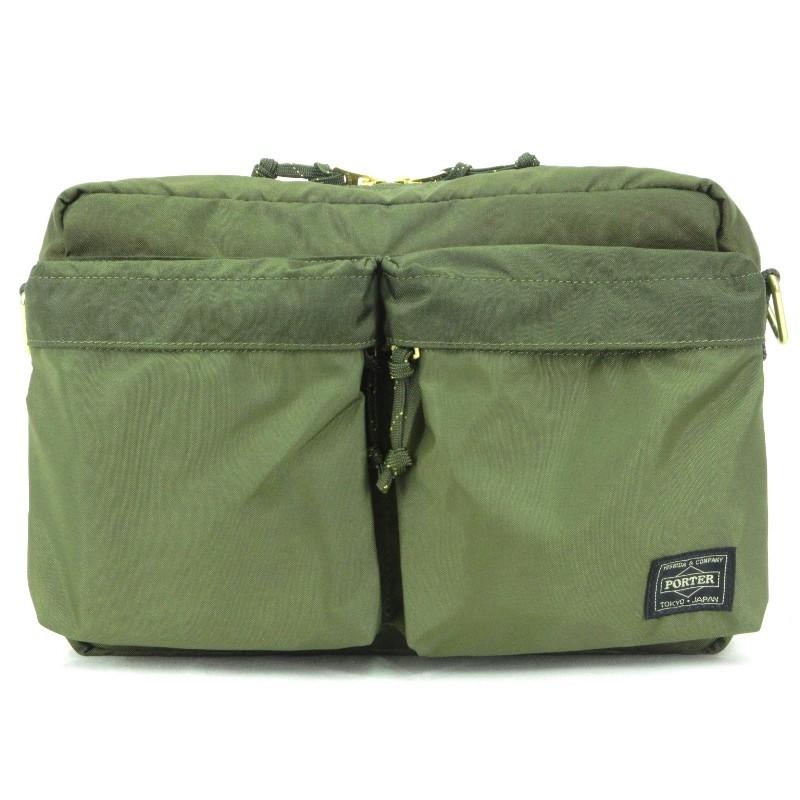 PORTER オリーブグリーン ショルダーバッグ レザー仕様 PORTER オリーブグリーン ショルダーバッグ レザー仕様