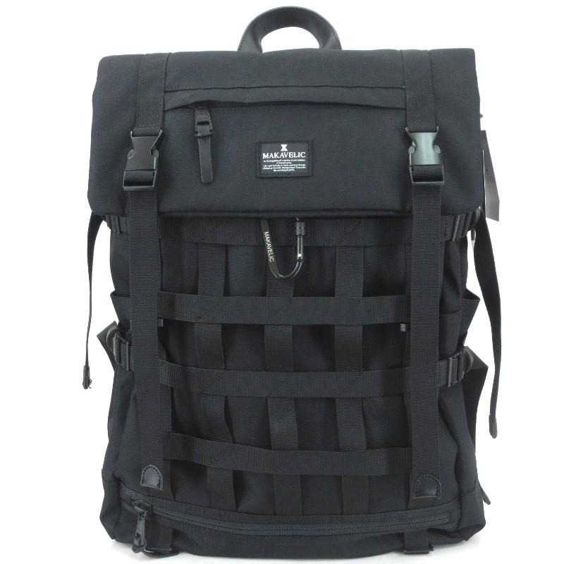 美品 MAKAVELIC マキャベリック バックパック CHASE MESHWORK BACKPACK 28L デイパック リュック ブラック