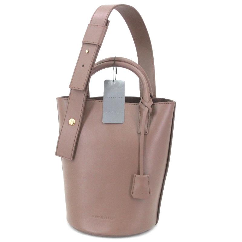 ○メアリ オル ターナ MARY AL TERNA 牛革 カーフ ハンドバッグ PEER