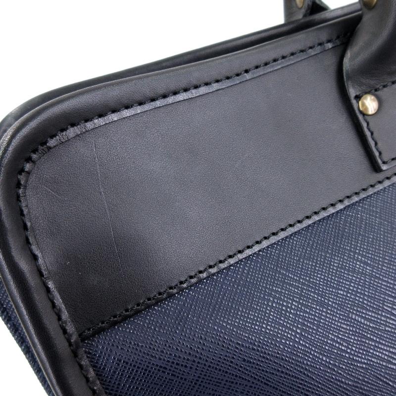 【美品】フェリージ　12／39 ネイビー ビジネスバッグ ナイロン レザー Felisi 未使用 フェリージ ブリーフケース 12/39/PF+A ナイロン