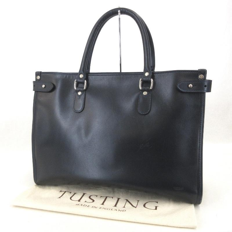 TUSTING タスティング トートバッグ キンボルトン レザー ネイビー 紺  