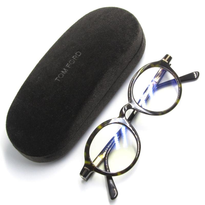 TOM FORD 美品 トムフォード メガネフレーム TF5664-B 052 ラウンド 