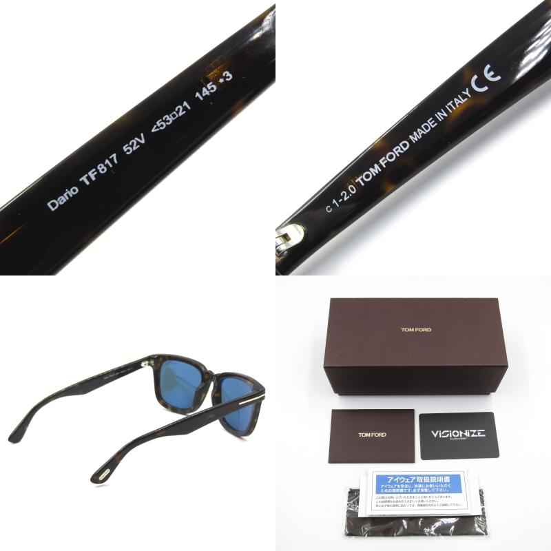 TOM FORD 美品 トムフォード サングラス TF817 52V Dario ダリオ  