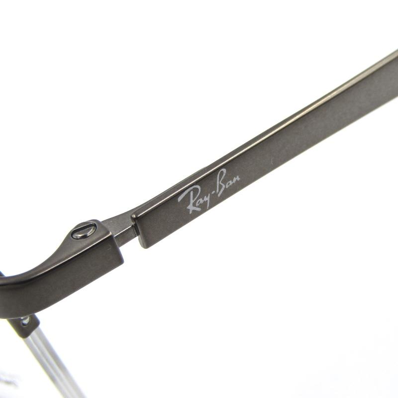 Ray-Ban 未使用 レイバン メガネフレーム RB6281D 2620 RX6281D スクエア ハーフリム アジアンフィット ガンメタル ...