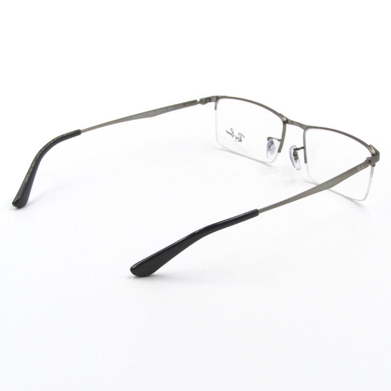 Ray-Ban 未使用 レイバン メガネフレーム RB6281D 2620 RX6281D スクエア ハーフリム アジアンフィット ガンメタル ...