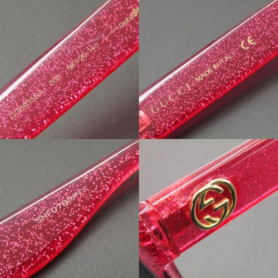 GUCCI グッチ サングラス GG0035SA 005 フォックス イタリア製 アジアンフィット ラウンド Fuchsia Crystal Glitter  65005750｜classic｜06