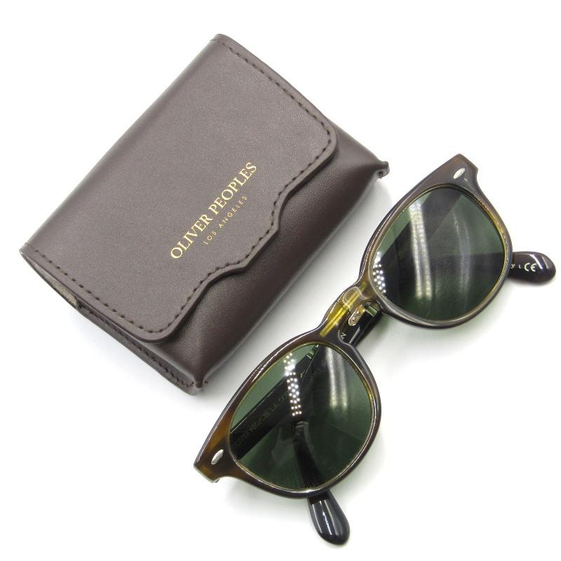 OLIVER PEOPLE ラウンド型サングラス ブラック イタリア製 オリーブ