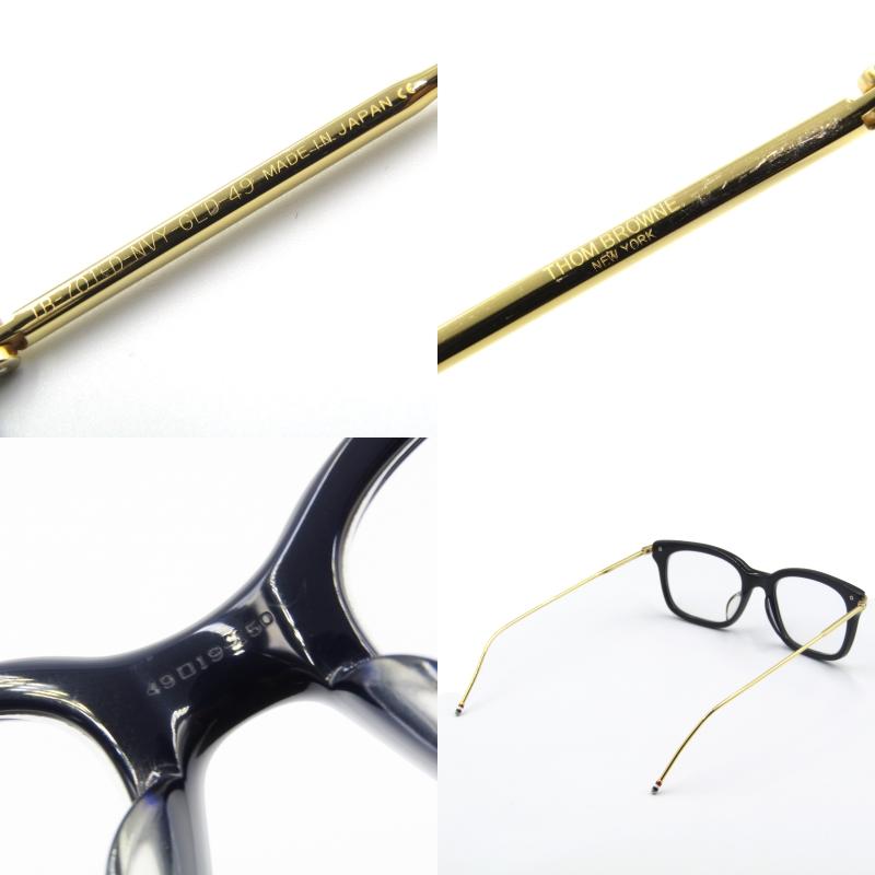 THOM BROWNE トムブラウン メガネフレーム TB-701-D-NVY-GLD-49 