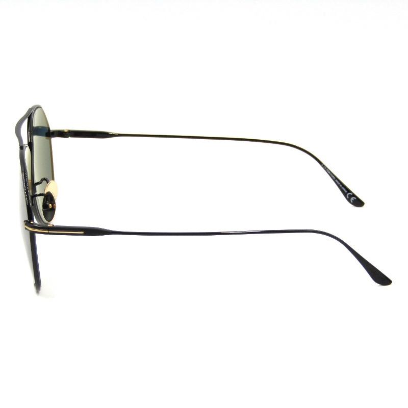 TOM FORD ラウンド型サングラス ブラック/トータス トムフォード TOM FORD サングラス レディース メンズ