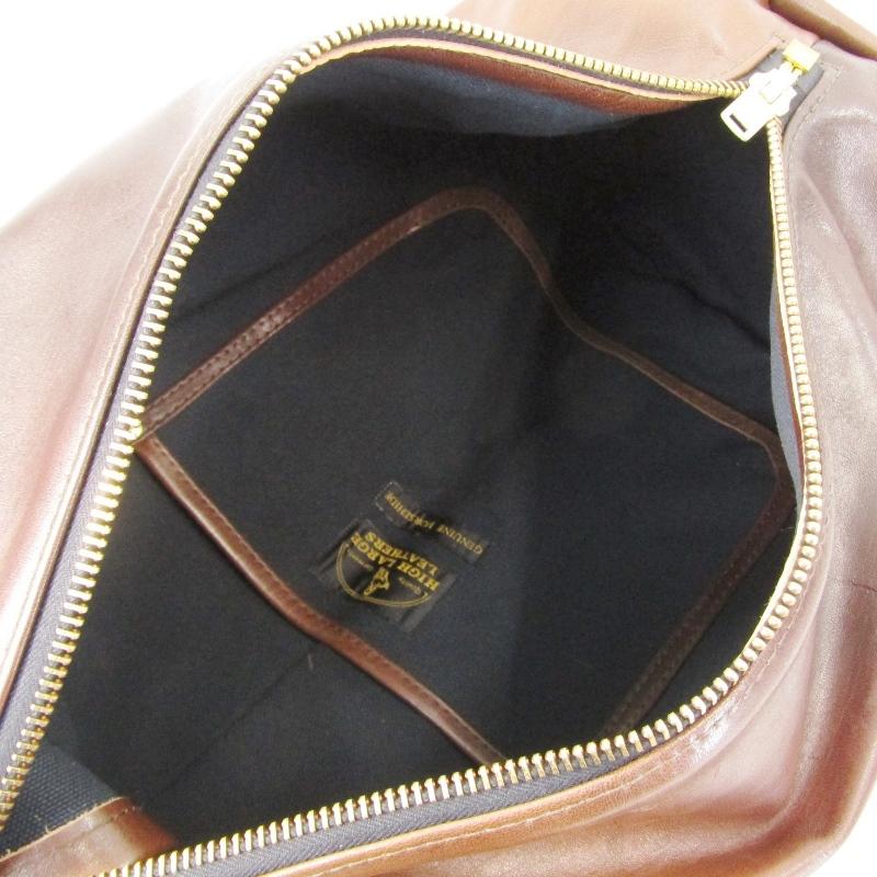 LARGE LEATHERS ハイラージレザーズ ミリタリー ドラムバッグ ホースハイド ホースハイド レザー 馬革 ブラウン  【サック】  65007278