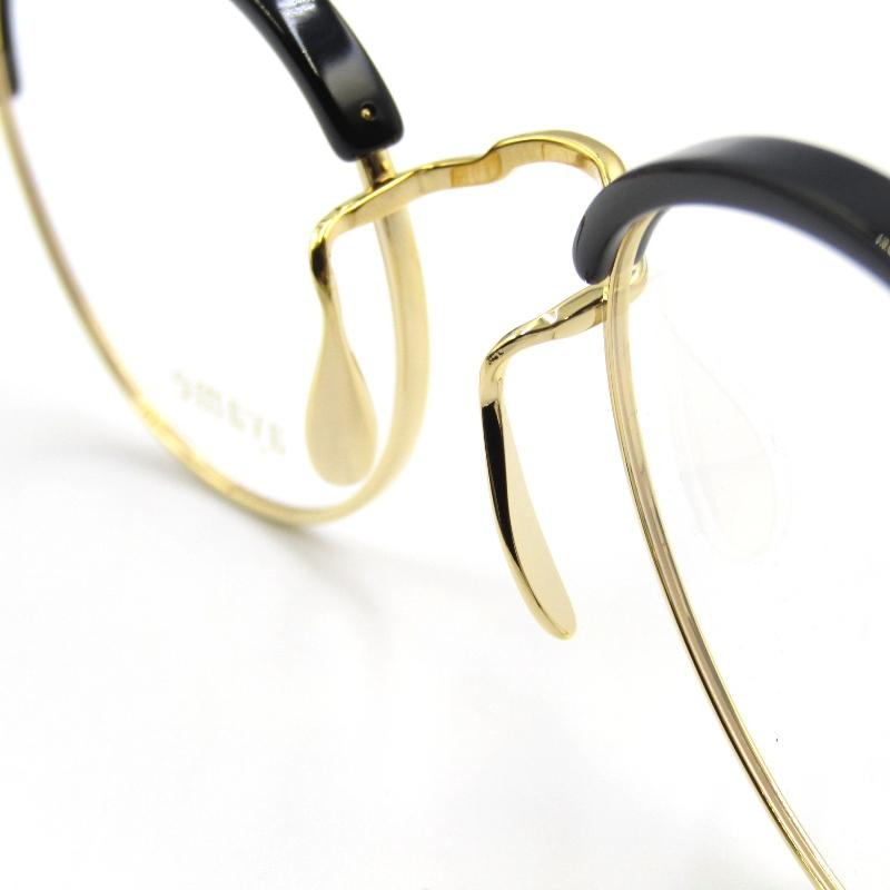 ayame  アヤメ眼鏡　ビーニー　47サイズ　ブラック・ゴールド BEANIE47_optical | アヤメ ビーニー47_メガネ ayame online store