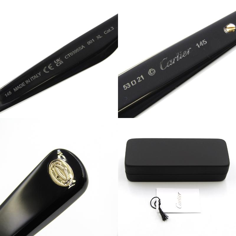 未使用 Cartier カルティエ サングラス CT0395SA 001 イタリア製  