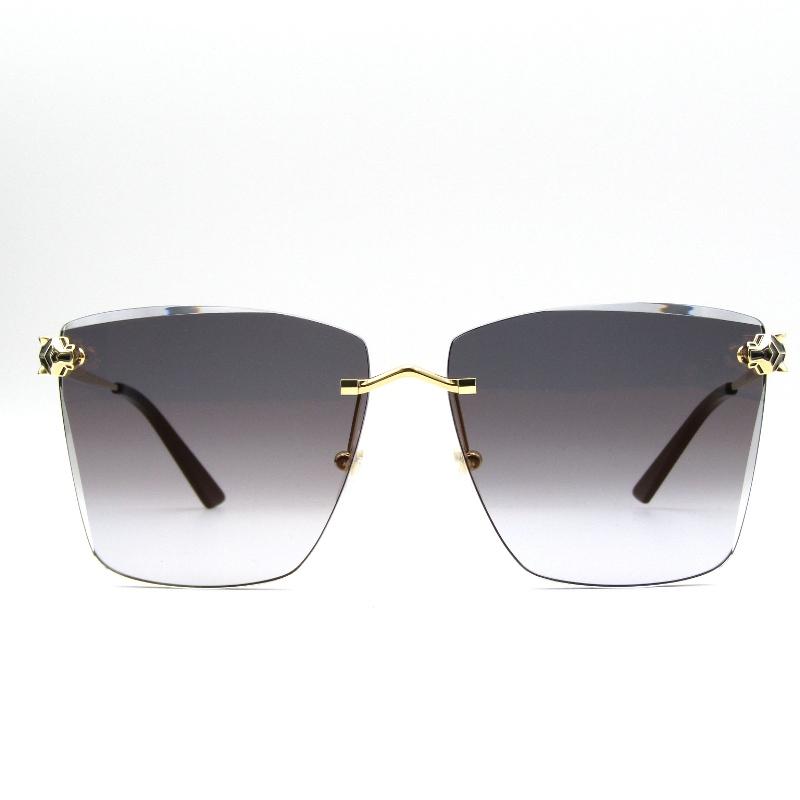 カルティエ　リムレス　ツーポイント　サングラス 未使用 Cartier カルティエ サングラス CT0397S イタリア製 リムレス