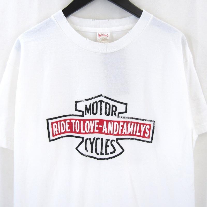 未使用 ANDFAMILY アンドファミリー DAMAGE BIG TEE MOTORCYCLE