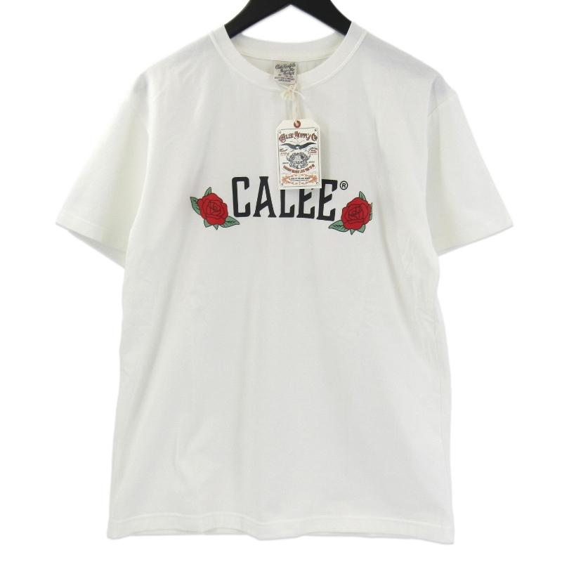 CALEE（キャリー） 未使用 STRETCH CALEE ROSE LOGO TEE CL-25EA001R