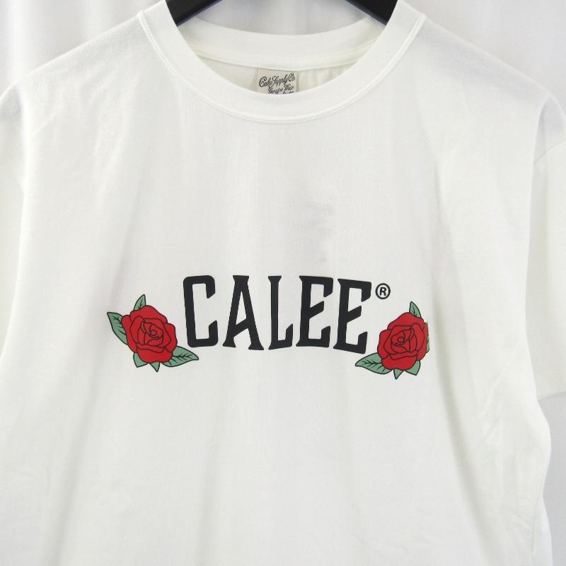 CALEE（キャリー） 未使用 STRETCH CALEE ROSE LOGO TEE CL-25EA001R