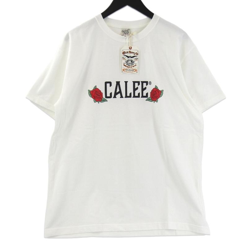 CALEE（キャリー） 未使用 STRETCH CALEE ROSE LOGO TEE CL-25EA001R