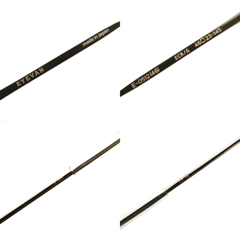 美品 EYEVAN アイヴァン サングラス E-0512 46 日本製 ラウンド ワッパ