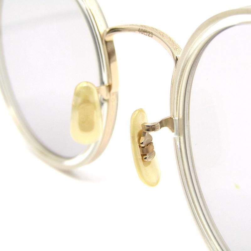 美品 EYEVAN アイヴァン サングラス E-0512 46 日本製 ラウンド ワッパ 