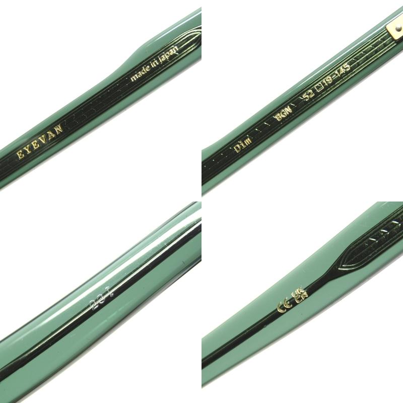 未使用 EYEVAN アイヴァン メガネフレーム Dim 日本製 ディム ジャーマンモチーフ スクエア BGN ボトルグリーン 65009474 未使用 EYEVAN アイヴァン メガネフレーム Dim 日本製 ディム