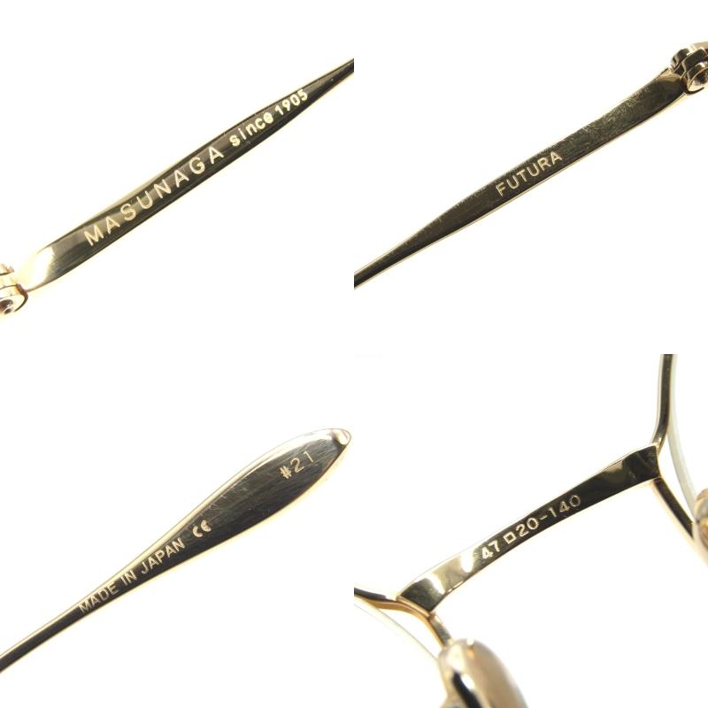 MASUNAGA since 1905 マスナガ 増永眼鏡 メガネフレーム FUTURA 日本製 フトゥーララウンド #21 ゴールド 65009738 MASUNAGA since 1905 マスナガ 増永眼鏡 メガネフレーム FUTURA 日本製