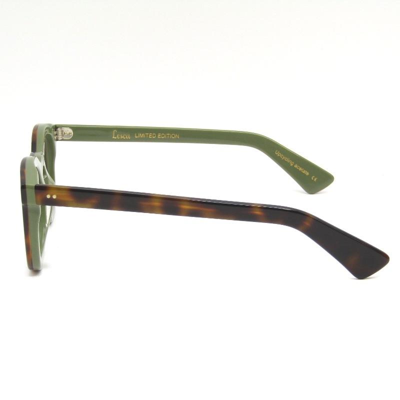 未使用 Lesca LUNETIER レスカ ルネティエ メガネフレーム DECA 8mm フランス製 デカ Upcycling acetate 71 デミ/オリーブ 65009953 未使用 Lesca LUNETIER レスカ ルネティエ メガネフレーム DECA 8mm