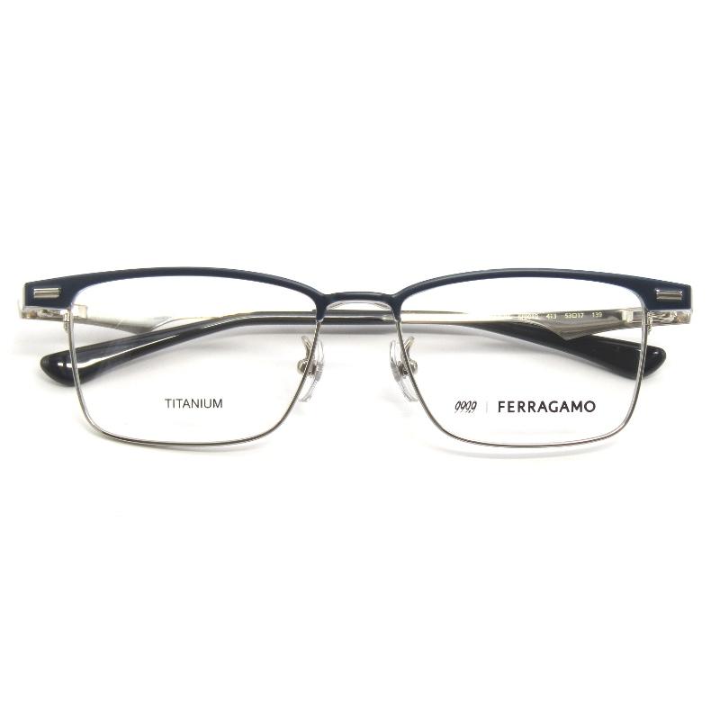 未使用 999.9 × FERRAGAMO フォーナインズ フェラガモ メガネフレーム