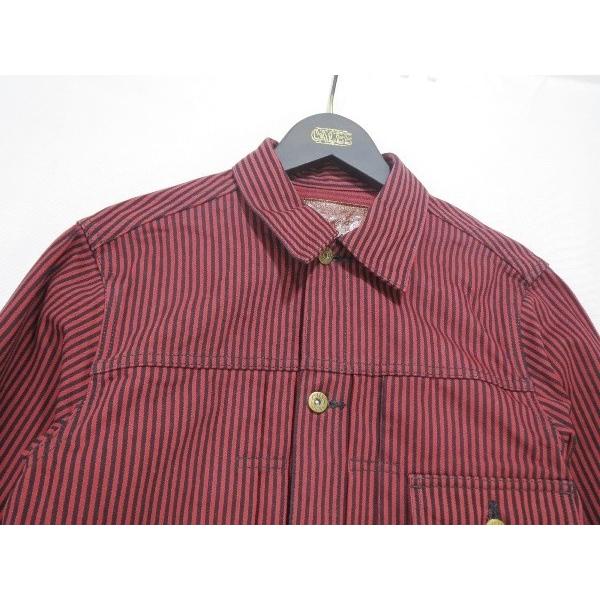 【希少】キャリー CALEE スイングトップ ワークジャケット M CALEE キャリー 16AW ヒッコリー ワークジャケット M 赤 黒