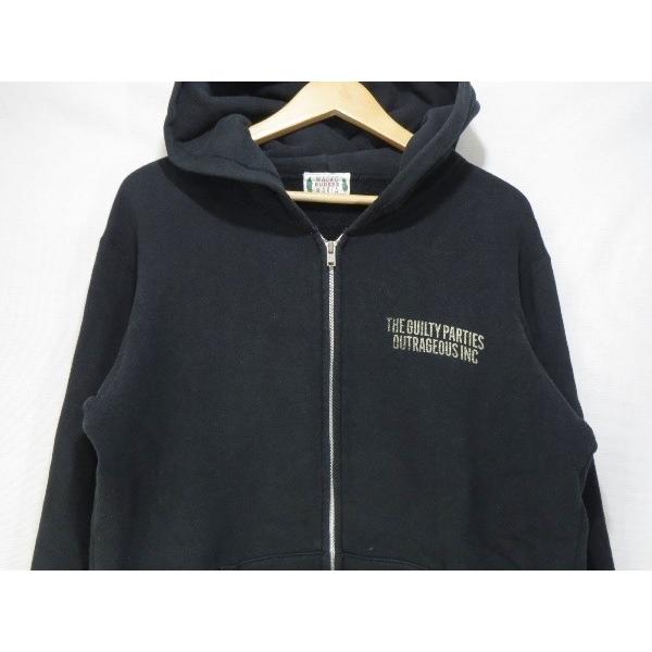 WACKO MARIA ワコマリア ジップ パーカー 黒 L プリント WACKO MARIA ワコマリア ジップ パーカー 黒 L プリント