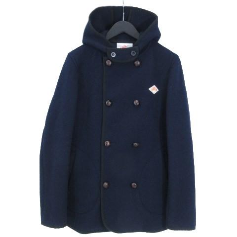 DANTON ダントン フーデッドコート ウールモッサ ダブルボタン フード 