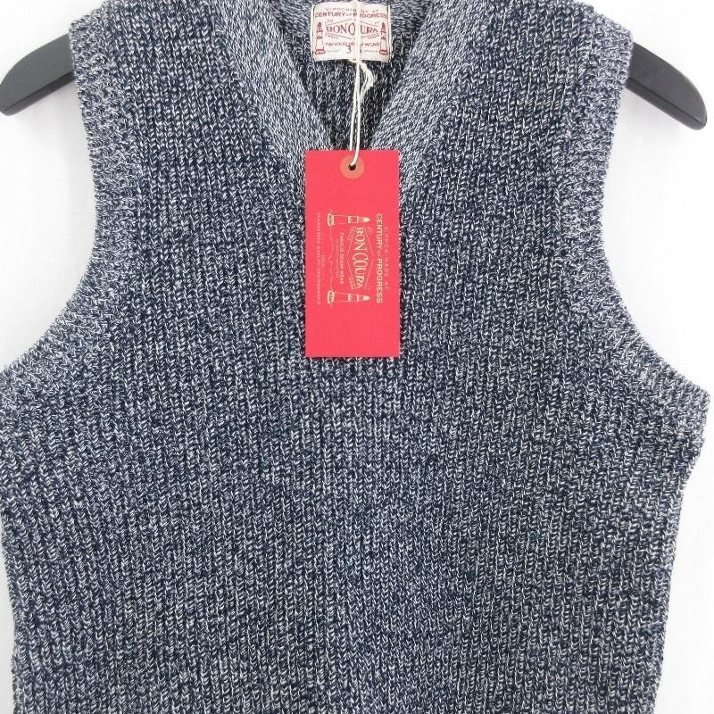 未使用 BONCOURA ボンクラ ニットベスト A-1 コットン A1 Cotton Vest 