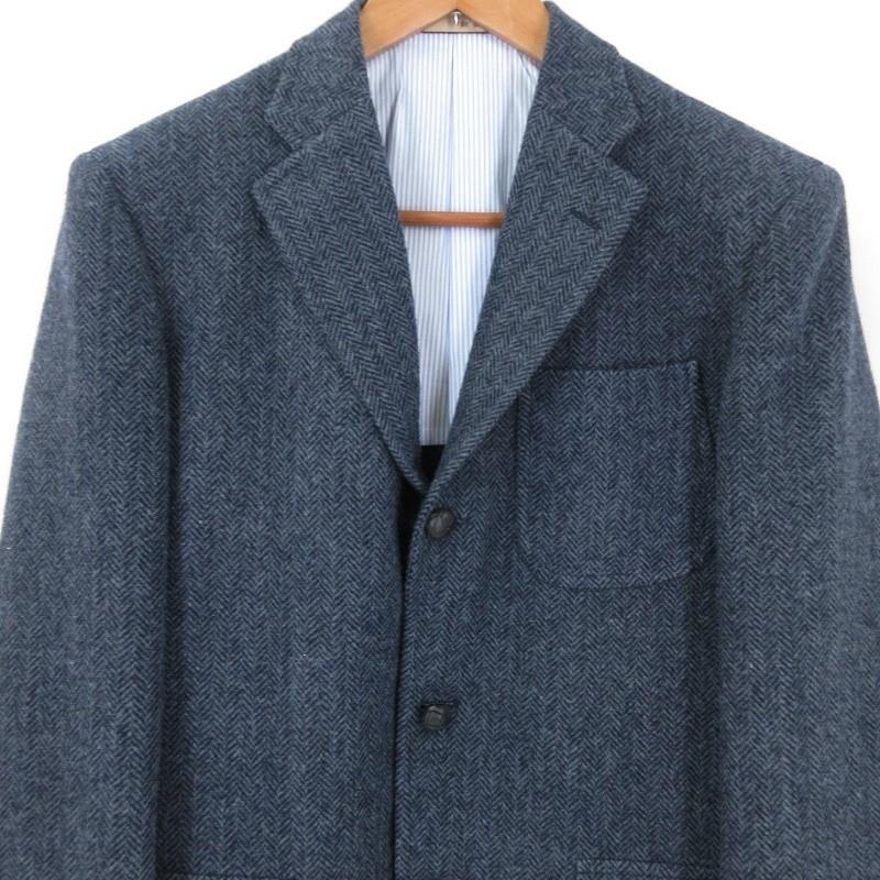 BONCOURA ネイビーツイード　3釦　テーラードジャケット　36 S BONCOURA ネイビーツイード3釦テーラードジャケット36 S