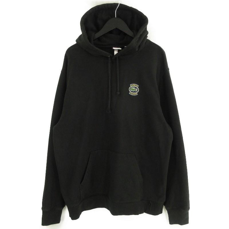 Sサイズ　LACOSTE Supreme コラボパーカー ブラック Supreme Lacoste Black Hoodie | Lacoste Supreme Hoodie
