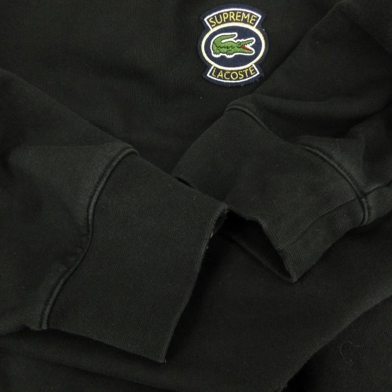 Sサイズ　LACOSTE Supreme コラボパーカー ブラック Supreme × LACOSTE シュプリーム ラコステ Hooded Sweatshirt