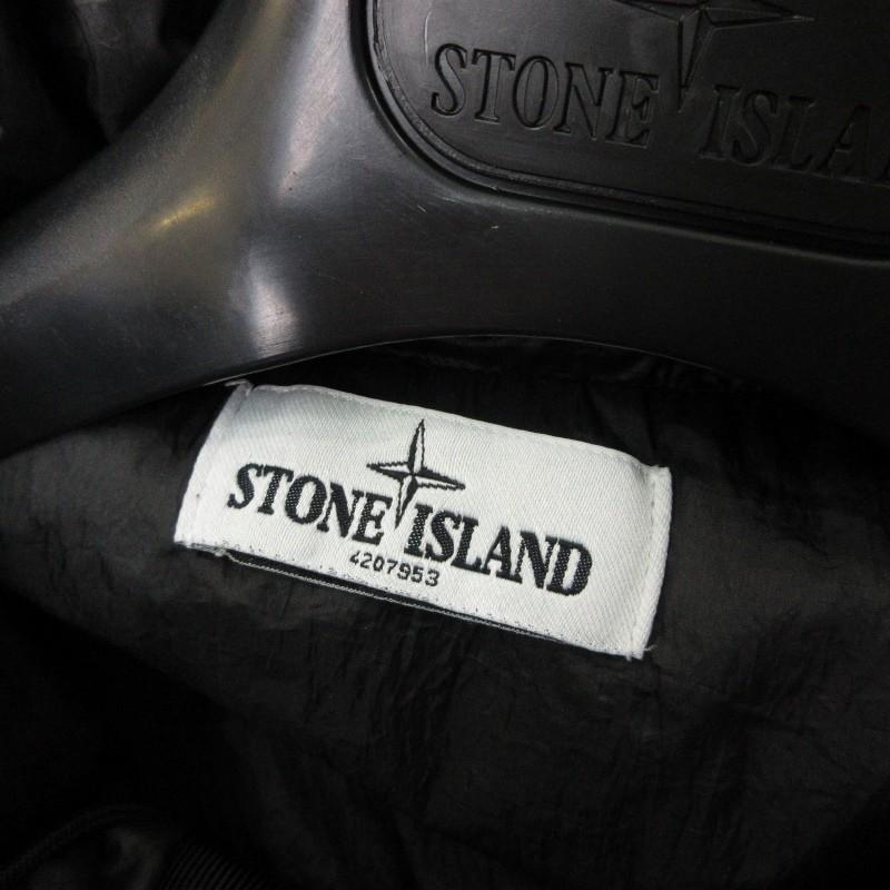極美品 STONE  GARMENT DYED DOWN ブラック STONE ISLAND GARMENT DYED DOWN ダウンジャケット
