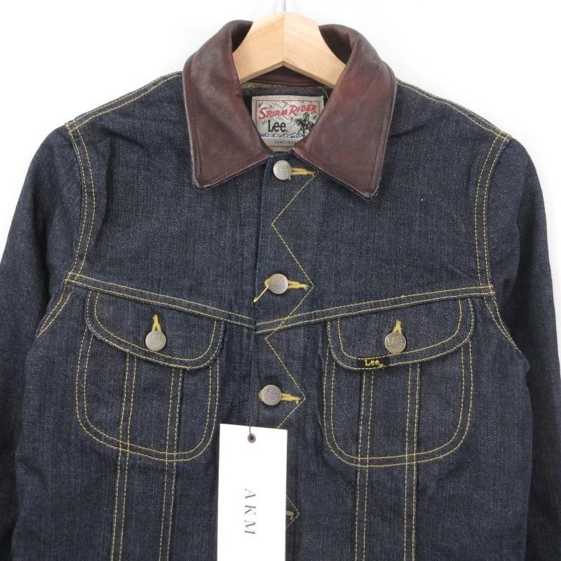 AKM デニムライダースジャケット レザージャケット GapStudio レザージャケット ライダース クロップド デニム