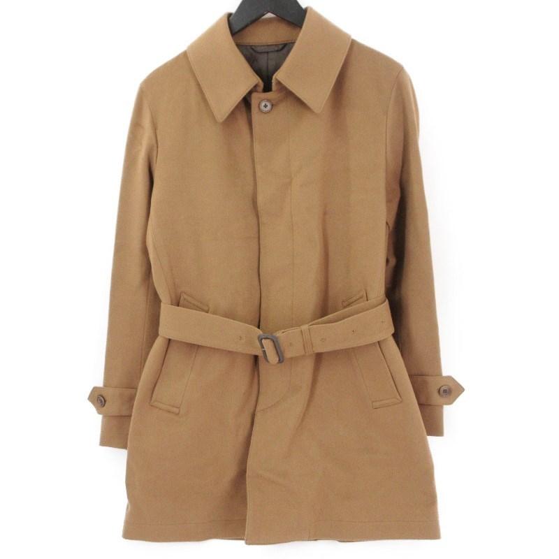 Ships シップス ウール ステンカラーコート ベルト付 ブラウン 茶 S メンズ 中古 クラシック 通販 Yahoo ショッピング
