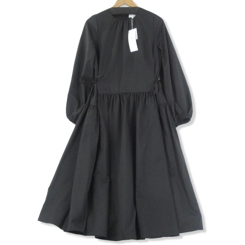 未使用 LANVIN en Bleu ランバンオンブルー ウエストリボン ギャザー  