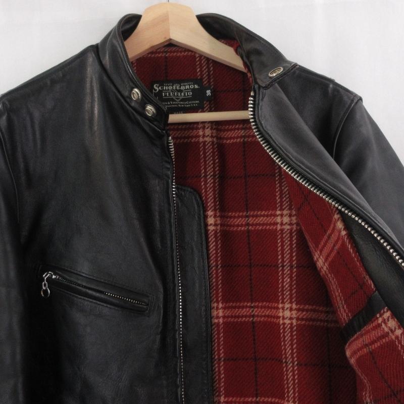 Schott ブラック シングルライダースジャケット SCHOTT 541 シングルライダースジャケット ライナー欠品 サイズ