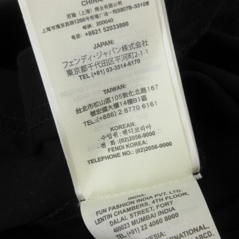 FENDI 長袖　モンスターシャツ　ロンt tシャツ モンスター FENDI フェンディ 長袖Tシャツ モンスター Tee ブラック 黒 46