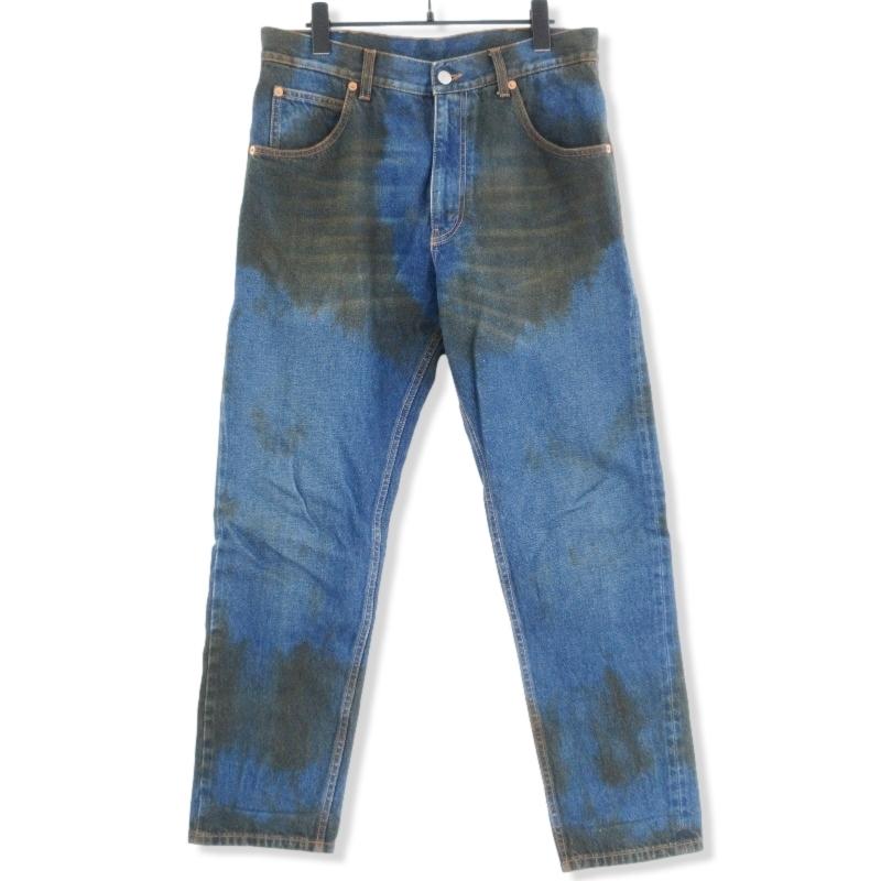 GUCCI グッチ デニムパンツ 475256 XD599 19SS 加工 テーパード  