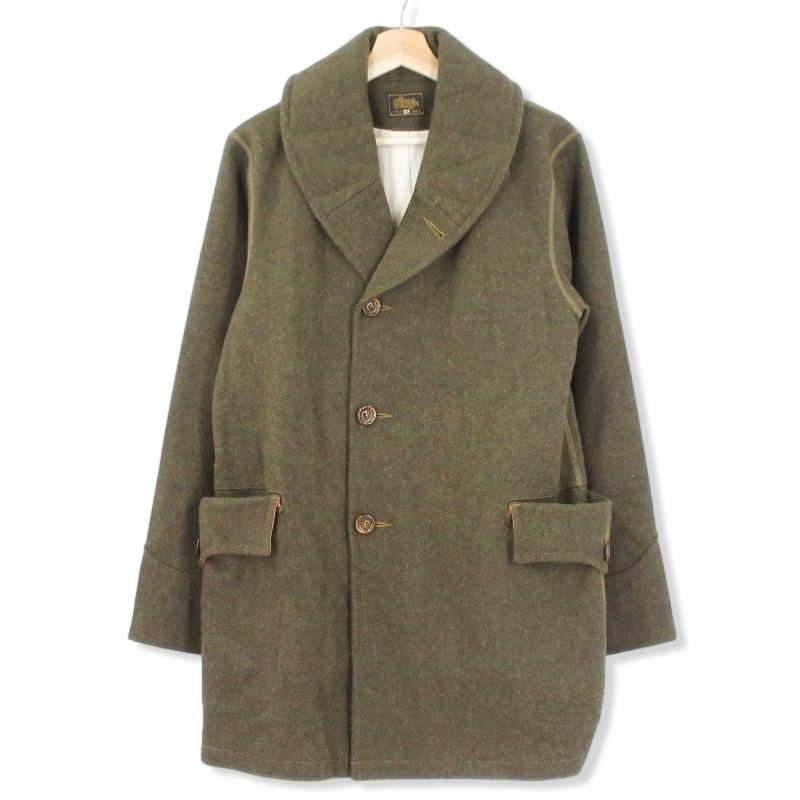 Geruga ゲルガ Shawl Collar Wool Coat Gr Ct 05 ショールカラー コート グリーン 緑 3 メンズ 中古 クラシック 通販 Yahoo ショッピング