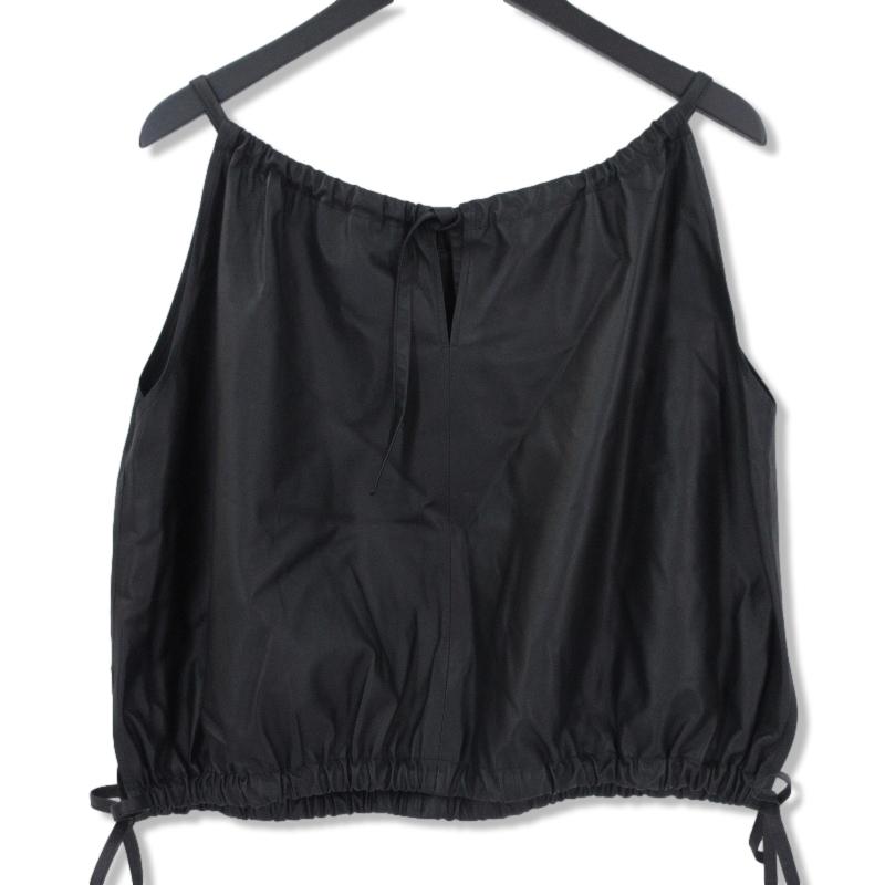 オーラリー新品LAMB LEATHER GATHEREDラムレザー キャミソール 【公式