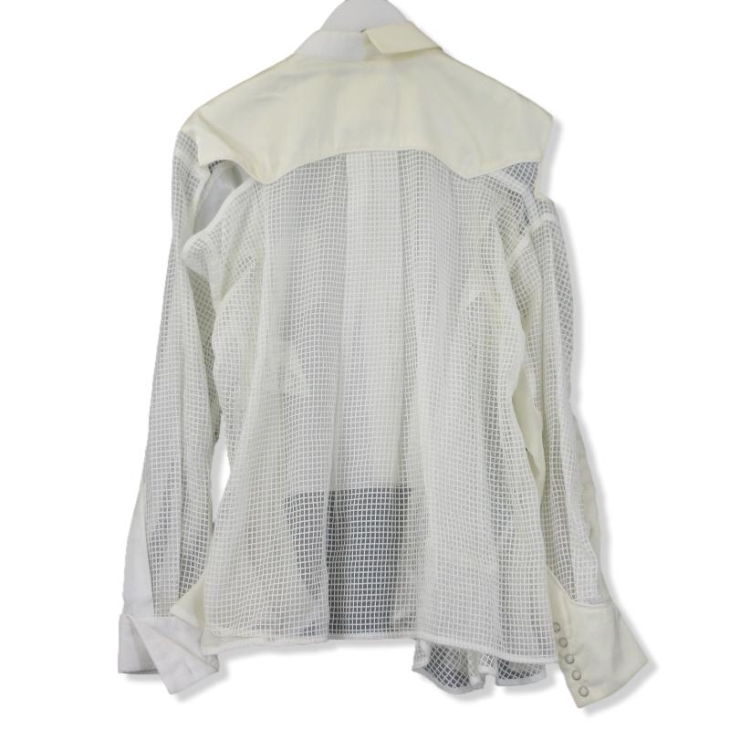 美品♡sacai ドッキング　シアーブラウス　レース　プリーツ　レイヤード sacai - 美品 サカイ Sacai ニット セーター ロングスリーブ