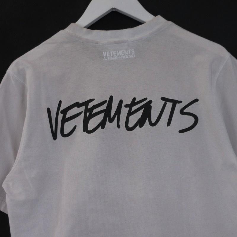 VETEMENTS ヴェトモン 半袖Tシャツ UAH21TR619 クルーネック WRITTEN  