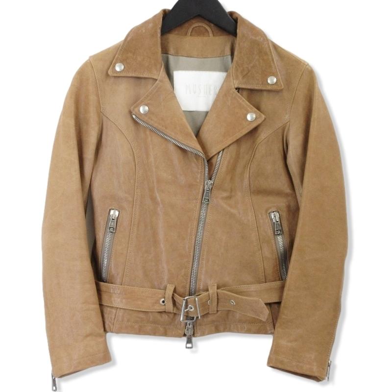 MUSHER マーシャー ラムレザー ライダースジャケット