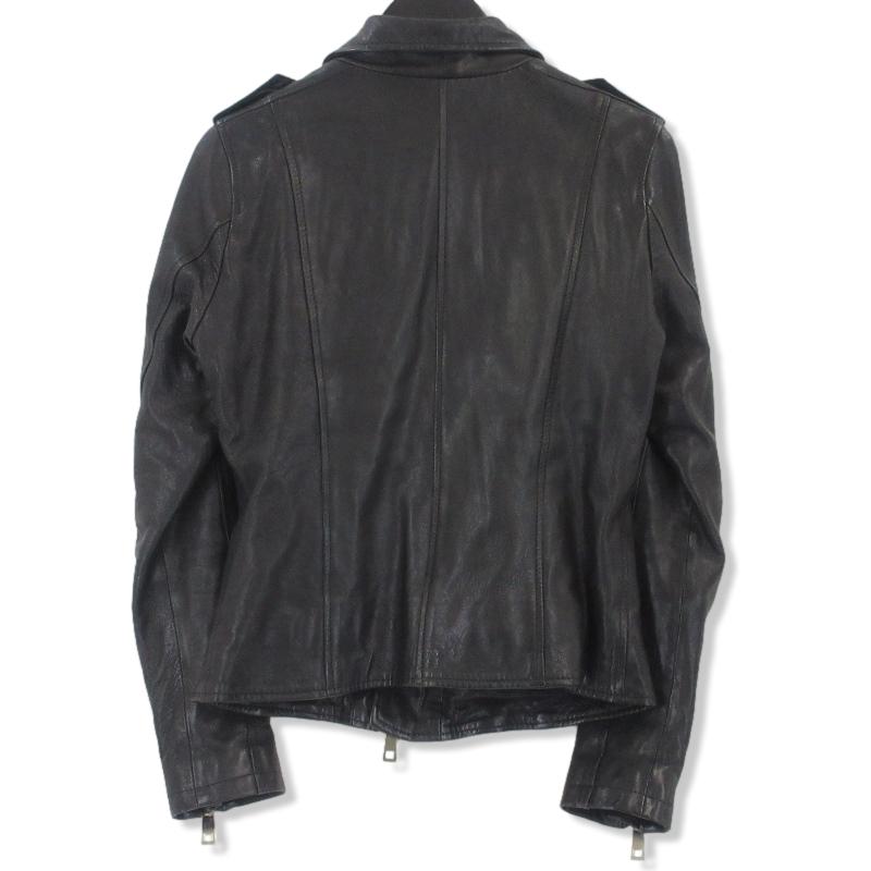 MUSHER マーシャー ダブルライダースレザージャケット イタリア製 L