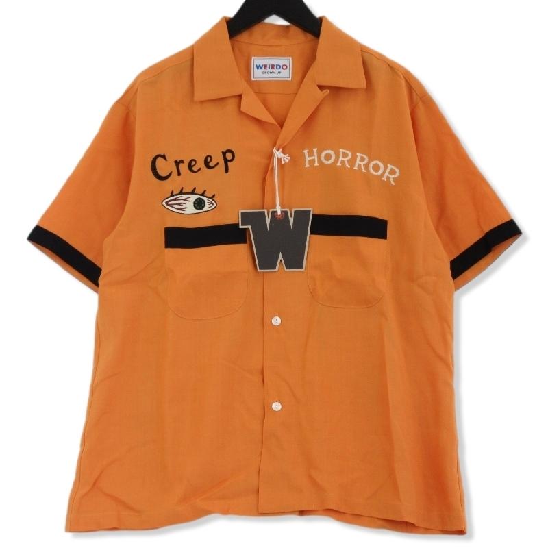 未使用 WEIRDO ウィアード 半袖シャツ WRD-22-SS-16 ボーリングシャツ  