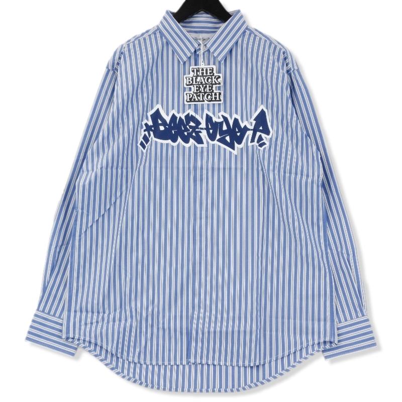 THE BLACK EYE PATCH ストライプシャツ Lサイズ THE BLACK EYE PATCH ストライプシャツ Lサイズ